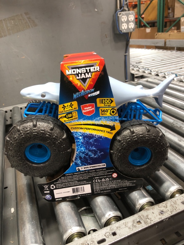 Photo 2 of Monster Jam, Official Megalodon Storm All-Terrain Remote Control Monster Truck for Boys and Girls, 1:15 Scale, Kids Toys for Ages 4-6+