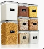 Photo 1 of 8 pcs Large Airtight Food Storage Containers, Vtopmart Flour Canisters, for Kitchen Organization