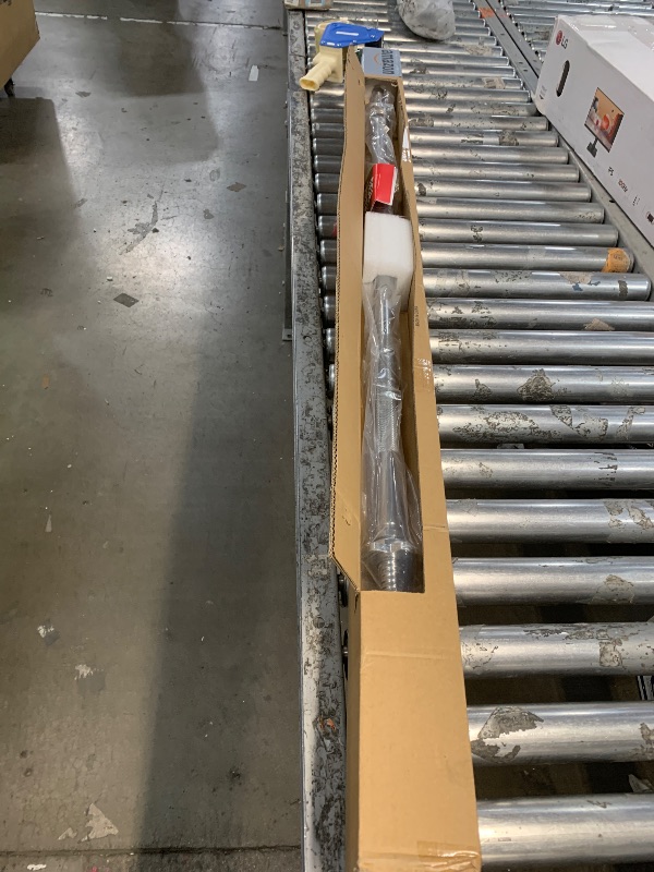 Photo 1 of Sunny Health & Fitness 60 Inch Threaded Chrome Barbell Bar, 1 Inch Barbell Diameter with Ring Collars - STBB-60