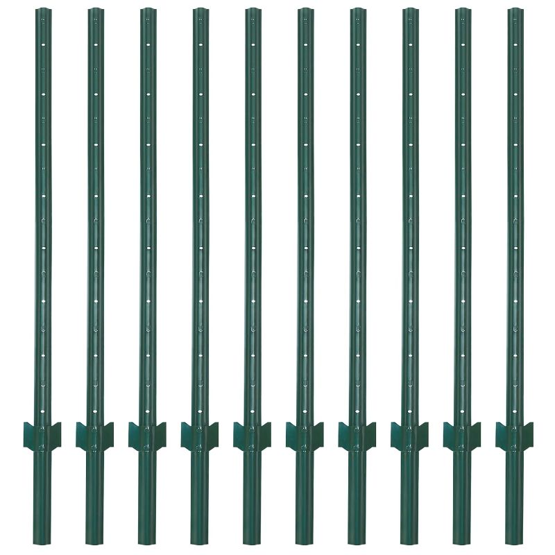 Photo 1 of **PLEASE READ NOTES**Sturdy Duty Metal Fence Post – Garden U Post for Fencing - 10 Pack (5 Feet)