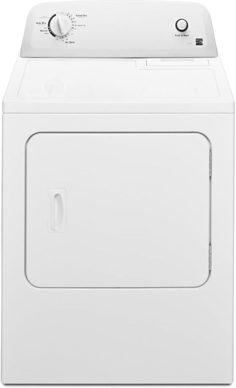 Photo 1 of **READ NOTES ABOUT DAMAGE** Kenmore Electric Dryer with Wrinkle Guard and Auto Dry, Electric Laundry Drying Machine 6.5 cu. Ft. Capacity White
