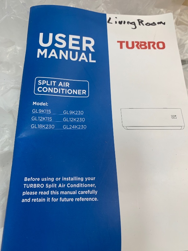 Photo 2 of **PLEASE READ NOTES** TURBRO 9,000 BTU Ductless Mini Split Inverter AC with Heat Pump, 23 SEER2, 115V, WiFi-Enabled, Cools up to 450 Sq.Ft, Energy Star, Greenland Series