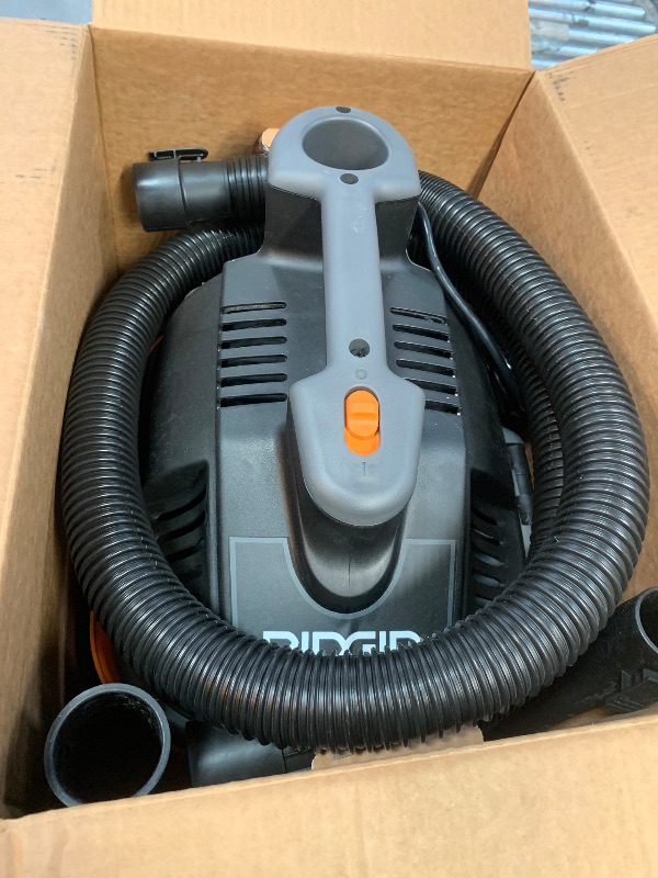 Photo 2 of **READ NOTES** Ridgid WD4070 4 Gallon Portable Vacuum