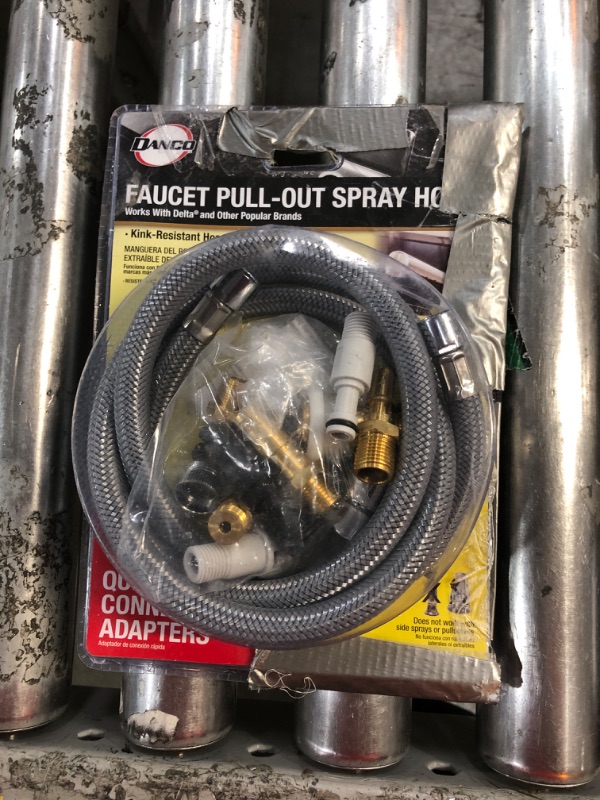 Photo 1 of DANCO Kitchen Faucet Pull-Out Spray Hose Replacement Kit for Pullout Sprayer Heads | 57 inch Kink-Resistance Nylon Braided Faucet Hose (10912)