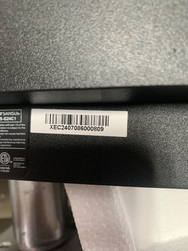 Photo 1 of SANSUI 24 Inch Curved Gaming Monitor up to 180Hz MPRT 1ms with Built-in Speakers,FHD 1080P Computer Monitor Freesync 130% sRGB HDR,HDMI DP Ports VESA Mount Metal Stand(ES-G24C1 HDMI Cable Included)