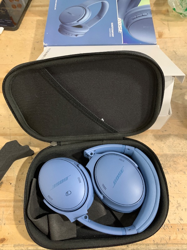 Photo 1 of Bose QuietComfort Bluetooth Headphones, Wireless Headphones, Over Ear Noise Cancelling Headphones with Mic, Up to 24 Hours of Battery Life, Blue Dusk - Limited Edition Color