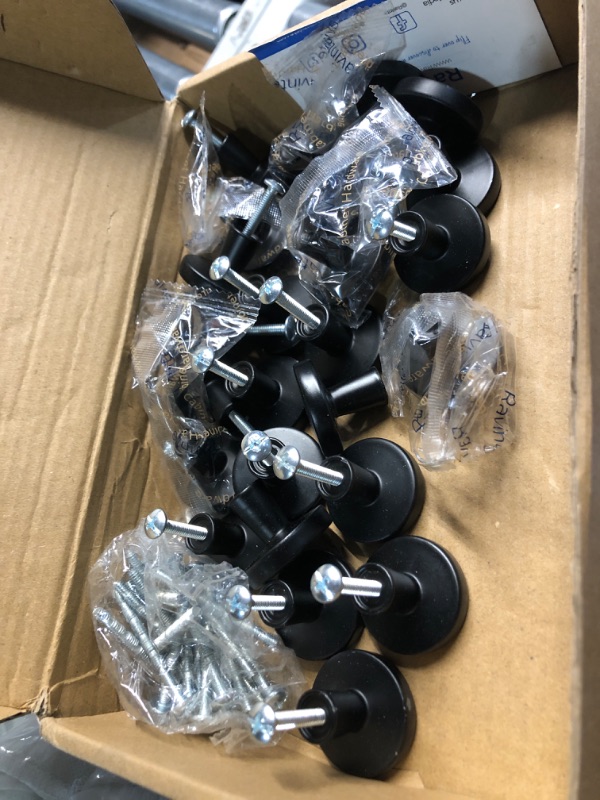 Photo 2 of ***(MISSING PARTS)***
Ravinte 25 Pack Drawer Pulls 1-1/4 Inch Kitchen Cabinet Knobs Solid Round Dresser Drawer Knobs Matte Black Dresser Knobs Drawer Knobs Simple Cabinet Hardware for Cupboard Drawer Pulls