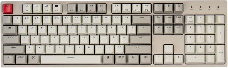 Photo 1 of EPOMAKER RT100 Mechanical Keyboard, Retro Gaming Keyboard with Display Screen, BT5.0/2.4G/USB-C 97 Keys Gasket Custom Keyboard, Hot Swappable, NKRO, with Knob for Win/Mac (Sea Salt Silent Switch)