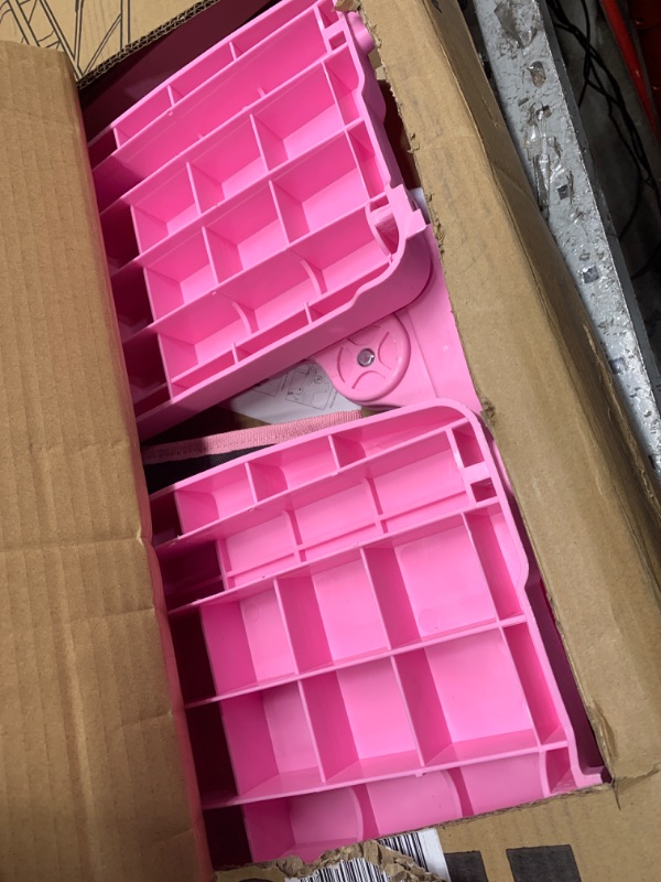 Photo 1 of TOOLITIN 4 Step Ladder with Attachable Tool Bag,500 lbs Folding Step Stool with Wide Anti-Slip Pedal, Convenient Handgrip, Lightweight, Portable, Perfect for Kitchen& Household, Pink