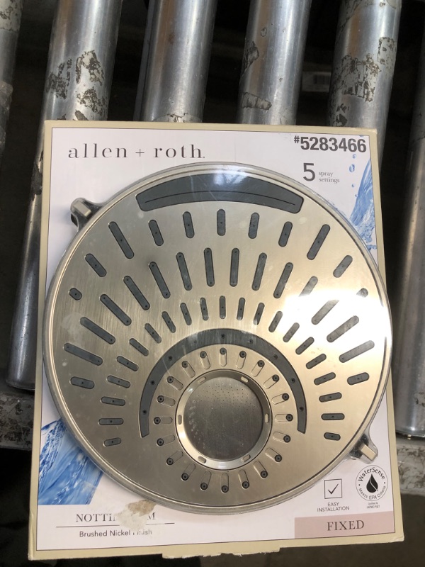 Photo 2 of 
allen + roth Nottingham 5-Settings Chrome 8-in Round Fixed Shower Head 1.8 GPM