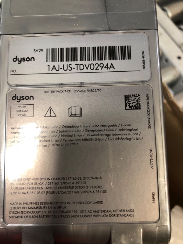 Photo 2 of ****MISSING THE FILTER******

Dyson Outsize Cordless Vacuum Cleaner, Nickel/Red, Extra Large