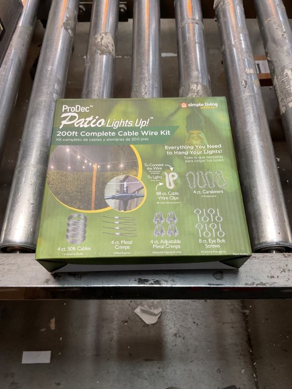 Photo 1 of 200 ft. ProDec Complete Cable Wire Outdoor Patio Light Kit


