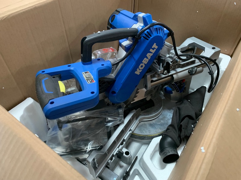 Photo 1 of ****PARTS ONLY, NON FUNCTIONAL  **** Kobalt Compact 10-in 15-Amp Dual Bevel Sliding Compound Corded Miter Saw
