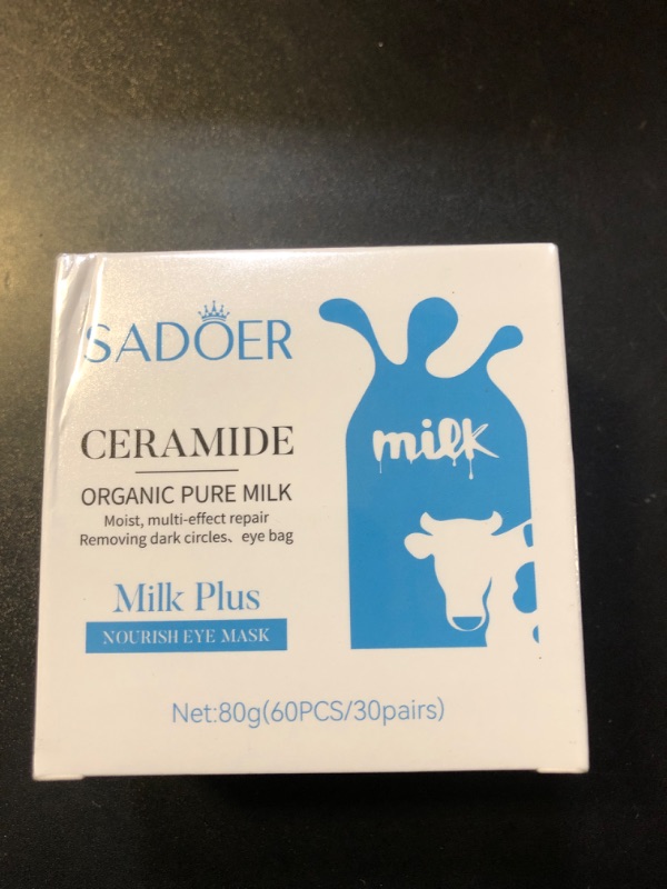 Photo 2 of 08/09/2026---------Under Eye Patches - 30 Pairs Milk Eye Mask for Puffy Eyes & Dark Circles Treatments, Reduce Under Eye Bags and Smooth Wrinkles, Eye Skin Care Pads With Ceramide (Milk)