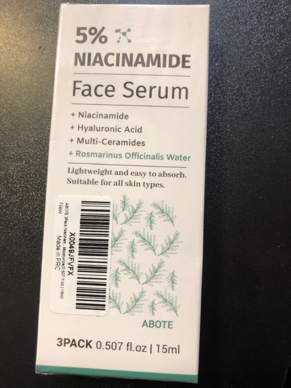 Photo 2 of ABOTE 5% Niacinamide Serum with 4% Rosemary Extracts - Deep Hydration, Soothes Skin, Enhances Elasticity (3Pack 0.507 fl.oz | 15ml)