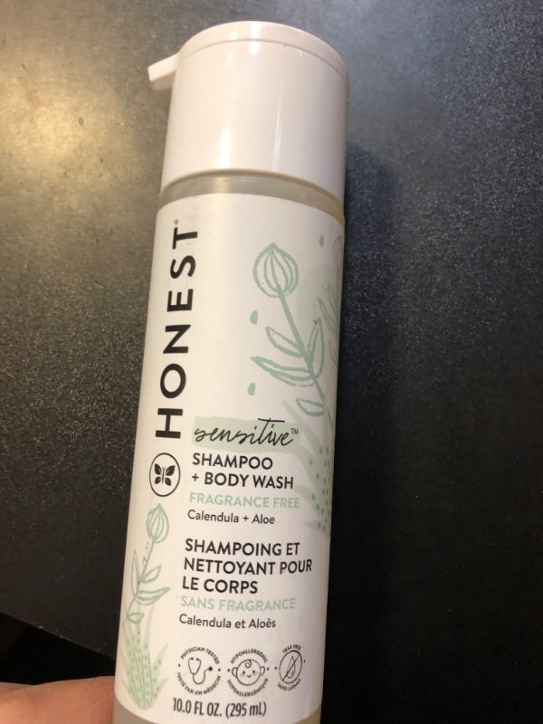 Photo 2 of The Honest Company 2-in-1 Cleansing Shampoo + Body Wash | Gentle for Baby | Naturally Derived, Tear-free, Hypoallergenic | Fragrance Free Sensitive, 10 fl oz