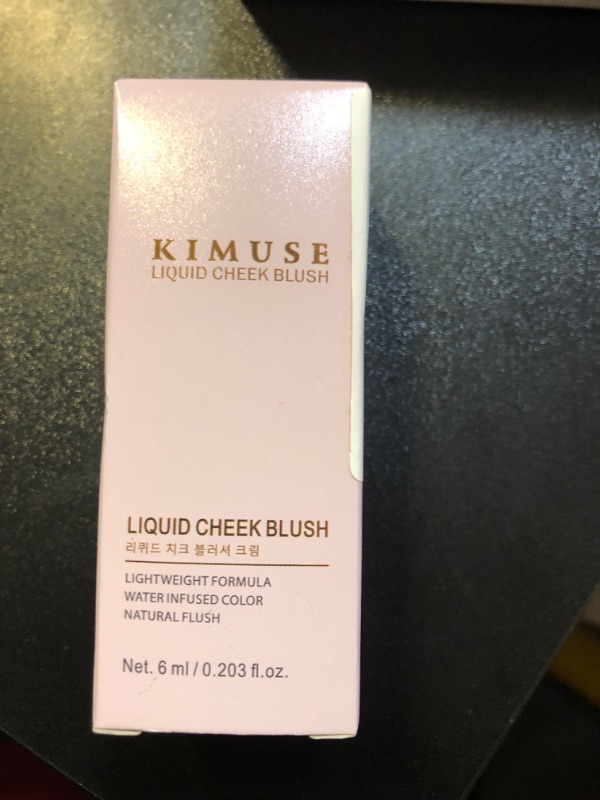 Photo 2 of KIMUSE Soft Cream Blush Makeup, Liquid Blush for Cheeks, Weightless, Long-Wearing, Smudge Proof, Natural-Looking, Dewy Finish