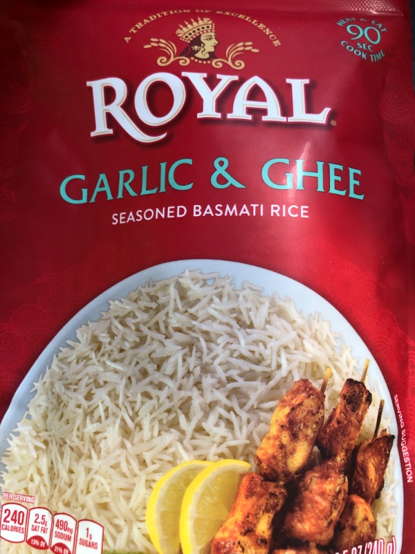 Photo 2 of 12/10/20234------------Royal Basmati Rice, Garlic & Ghee - 8.5 oz