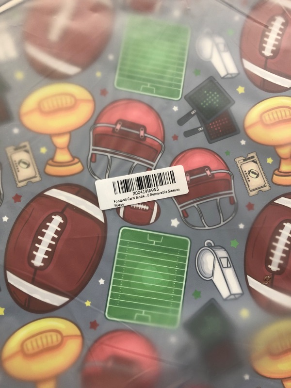 Photo 1 of Football Card Binder 900 Pockets - Football Card Binder with Sleeves, Sports Cards Storage Organizer for Football Basketball Baseball or Gaming Trading Cards Fits 900 Cards with 50 Removable Sleeves