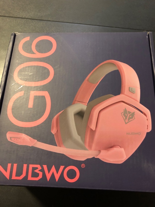 Photo 3 of NUBWO G06 Dual Wireless Gaming Headset with Mic for PS5, PS4, PC, Mobile, Switch: 2.4GHz Wireless + Bluetooth - 100 Hr Battery - 50mm Drivers - Pink