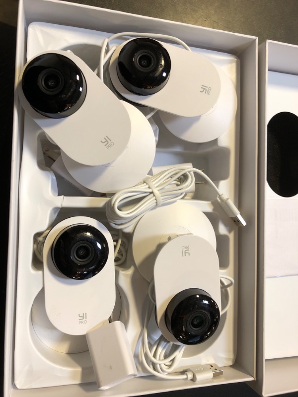 Photo 1 of YI Pro 2K 4PC Home Security Camera, 2.4Ghz Indoor IP Camera with Person, Vehicle, Animal Detection, Phone App for Baby, Pet, Dog Monitoring, Works with Alexa and Google Assistant