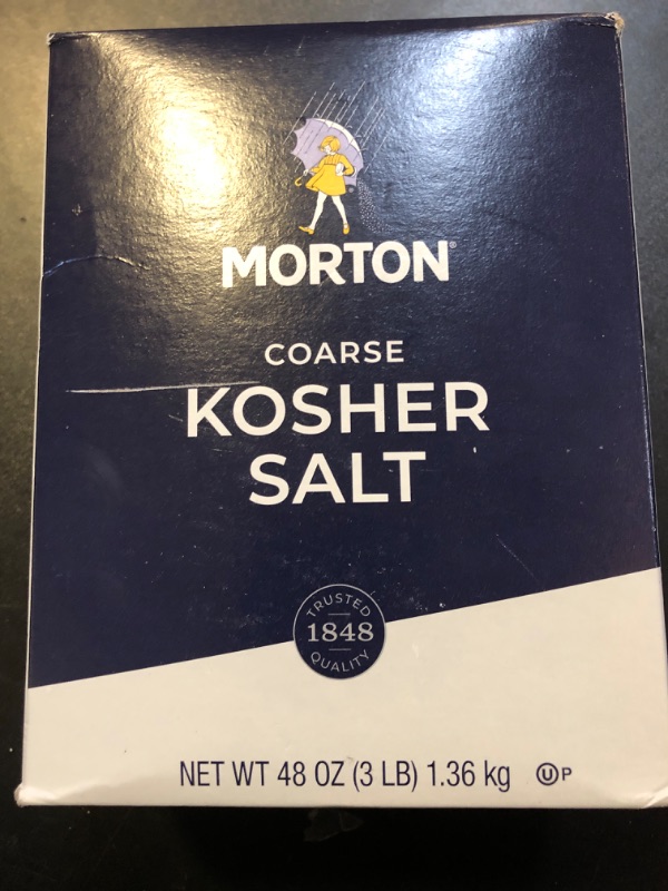 Photo 2 of Morton Salt Kosher Salt, Coarse, Food Service, 48 Ounce, Packaging May Vary 3 Pound (Pack of 1)