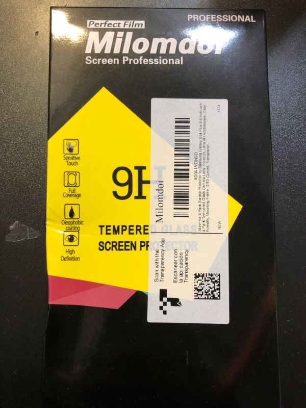Photo 1 of Milomdoi 4 Pack Screen Protector for Samsung Galaxy S24 Plus 6.7 Inch with 4 Pack Tempered Glass Camera Lens Protector, Ultra 9H Accessories, Case Friendly, Mounting Frame, 2.5D curved, transparent