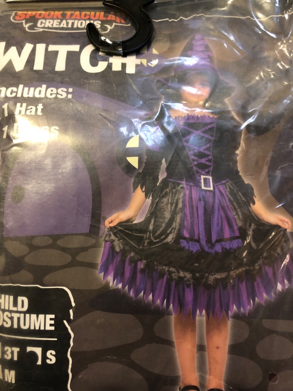 Photo 1 of Spooktacular Creations Cute Purple Witch Costume Deluxe Set for Girls Halloween Party, Trick-or-Treat Costume, Themed Parties (Small (5-7yr))840165855691