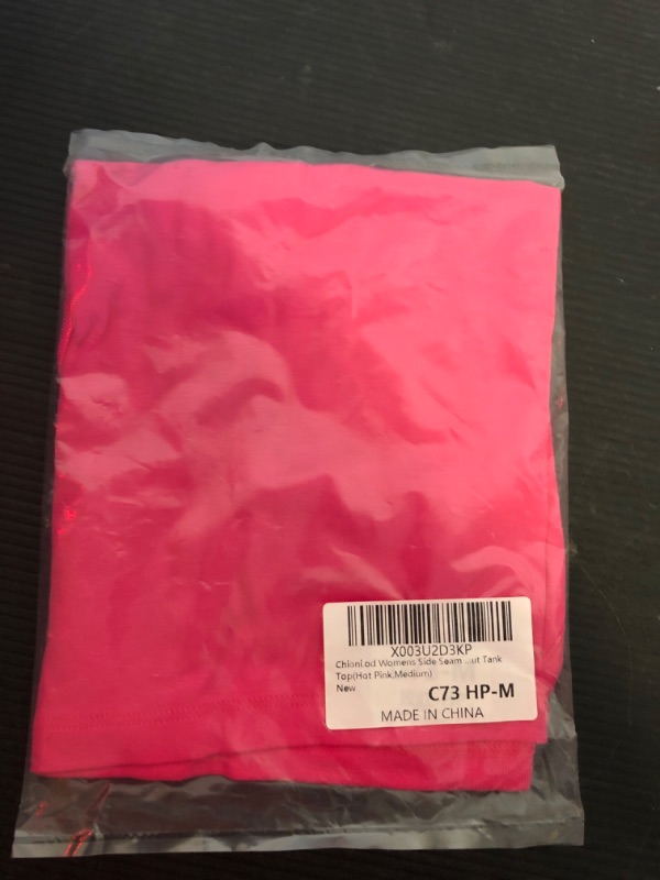 Photo 2 of Size M--Ribbed Crop Top Sleeveless Hot Pink Tank Tops for Women Going Out Side Cut Out Shirts for Womens(Hot Pink Medium)