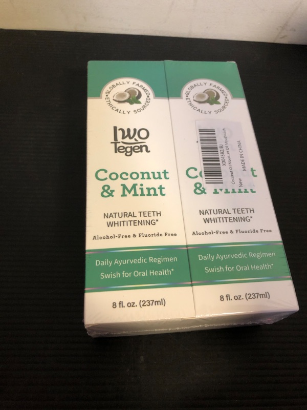 Photo 2 of 2Pack Coconut Pulling Oil, Mint Oil Pulling Mouthwash with Tongue Scraper, Natural Coconut Oil Pulling with Coconut & Peppermint Oil Mouthwash for Teeth Whitening, Fresh Breath and Healthy Gum