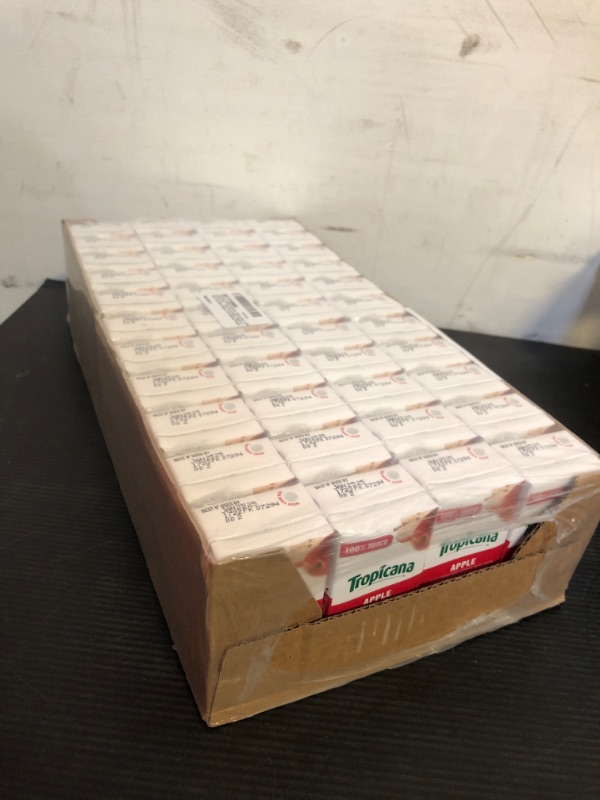 exp date 01/2025Tropicana 100 Juice Box, Apple Juice, 4.23oz (Pack