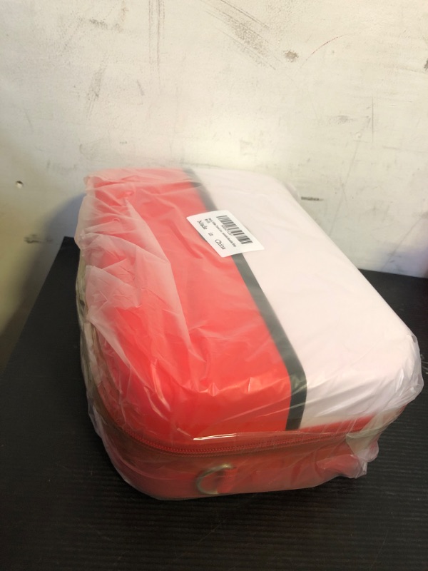 Photo 1 of Red & White Travel Carrying Case For Nintendo Switch & Switch OLED, Deluxe Protective Hard Shell Waterproof Case Fits Nintendo Switch Console & Full Set Accessories, with Removable Shoulder Strap.