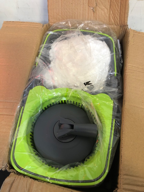 Photo 1 of Masthome Spin Mop Bucket with Wringer Set,Microfiber Spin Mops with Bucket Detachable Small,Easy to Store,Adjustable Stainless Handle,3 Microfiber Heads,Wet & Dry Mop for Floor Cleaning