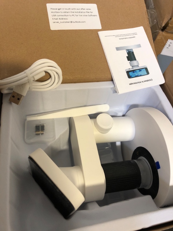 Photo 1 of EDKKIE Handheld Digital Microscope with 4” LCD Screen, Portable Pocket Microscope with 32G TF Card, 2-in-1 USB Microscope with Bracket for Adults/Kids, USB to PC, Indoor/Outdoor Use