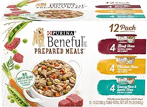 Photo 1 of exp date 01/2026--Purina Beneful Gravy Wet Dog Food Variety Pack, Prepared Meals Stew - (12) 10 oz. Tubs