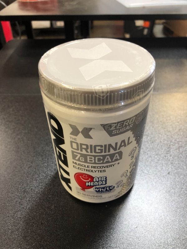 Photo 2 of XTEND Original BCAA Powder Airheads White Mystery | ZERO CARB, ZERO SUGAR - Post Workout Muscle Recovery Drink with Amino Acids - 7g BCAAs for Men & Women | 30 Servings exp: 01/2025