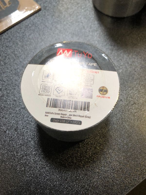 Photo 2 of NANTuYo Screen Repair Tape Window Screen Repair Kit 3-Layer Strong Adhesive 2"×180" (15FT) Screen Door Patch Repair Kit for Windows or Doors Fiberglass Screen Tape Mesh Repair (Gray)