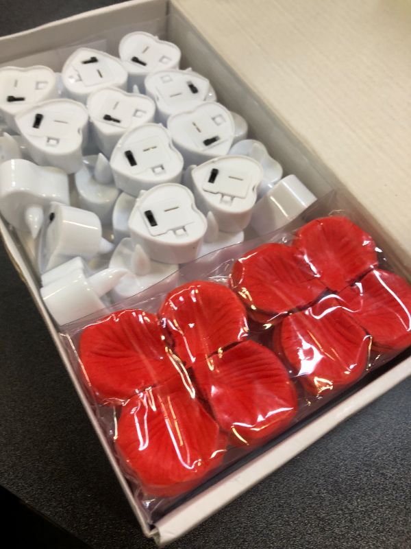 Photo 1 of Happy Anniversary Decorations Light Up Letters with LED lights and Rose Petals Included| Luminaria Sign As Romantic Decorations For Wedding Anniversary