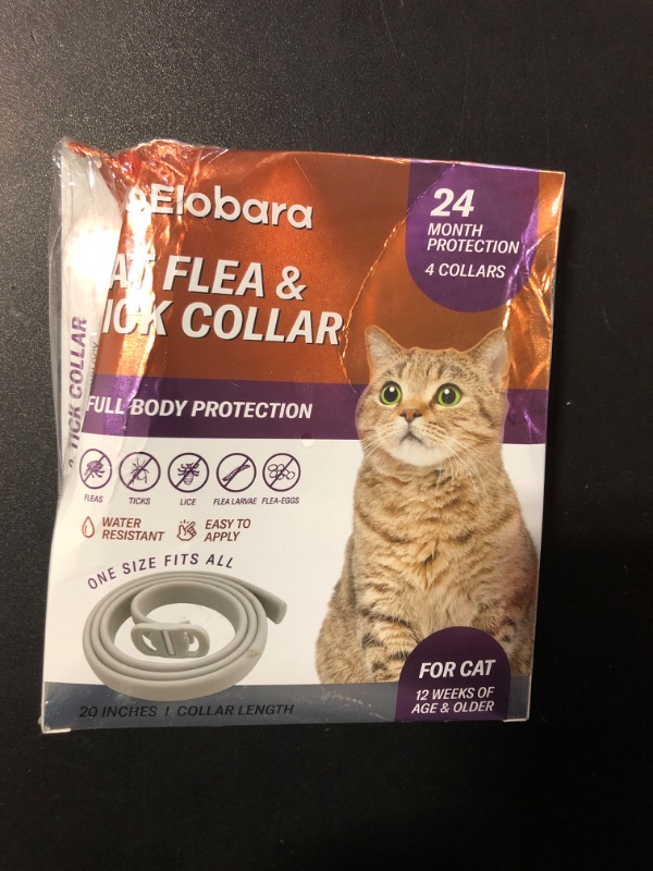 Photo 2 of Cat Flea Tick Prevention Collar: Nature Flea Collar for Cats Fleas Repellent Collars - Safe Tick Prevention Collars for Cats Ticks Control for Kitten - 4 Pack 24 Month Protection