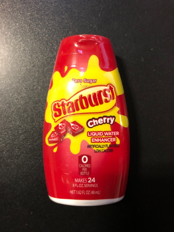 Photo 1 of Starburst Liquid Water Enhancer, Zero Sugar, Cherry - 1.62 fl oz