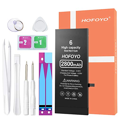 Photo 2 of 2800mAh Battery for iPhone 8 (Upgraded), HOFOYO Ultra High Capacity Replacement 0 Cycle Battery Compatible with iPhone 8 Battery, with Instruction and Professional Replacement Tool Kits