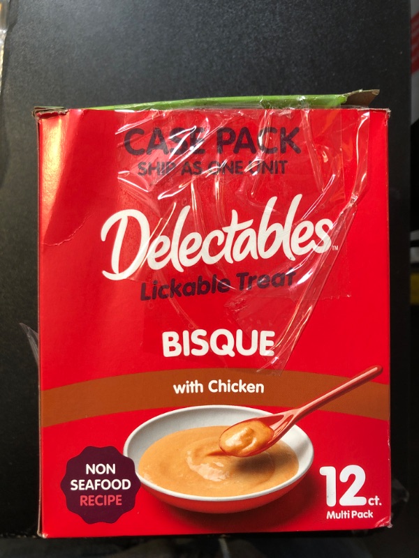 Photo 2 of 12pk Delectables Lickable Treat, Bisque with Chicken, for Cats - 1.4 oz