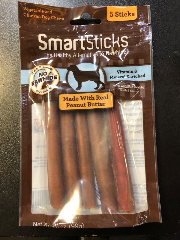 Photo 1 of SmartBones SmartSticks Peanut Butter Chews Dog Treats