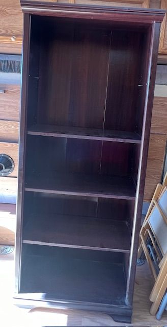 Photo 5 of CHERRY WOOD LAMINATE 4 SHELF BOOKCASE 29” X 13” H 71”