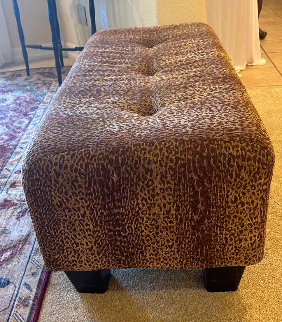 Photo 3 of ANIMAL PRINT FOOT STOOL 42" X 18" H 18"