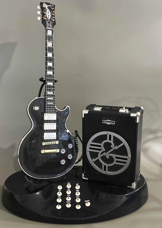 Photo 1 of RARE 1957 GIBSON LES PAUL CUSTOM BLACK ELECTRIC GUITAR & ELECTAR AMP COLLECTORS PHONE (WORKS & COMPLETELY ROCKS)!