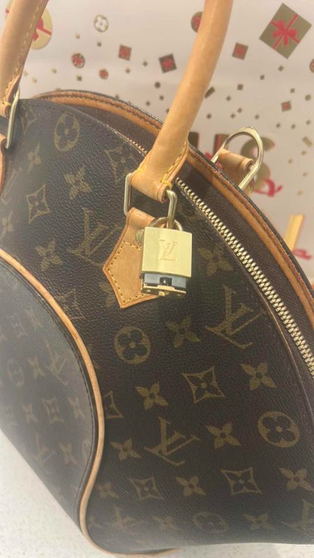 Photo 1 of LOUIS VUITTON ELLIPSE MM MONOGRAM CANVAS HANDBAG, DUST BAG AND GIFT BAG 10" X 3.5" H12.5"