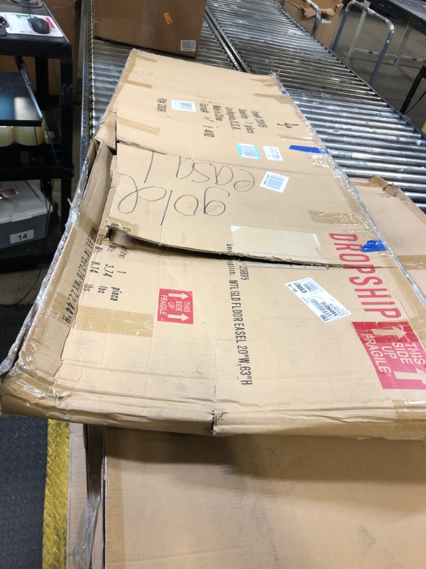 Photo 1 of Deco 79 Metal Scroll Display Easel 3 Tier Floor Standing Easel, Display Stand 21" x 21" x 63", Gold