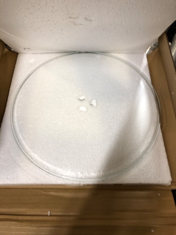 Photo 2 of Microwave Glass Plate 14 1/8 inch - Exact Replacement for Microwave Turntable Part Numbers W10531726 / W11358813 and W11402532 - Dishwasher Safe