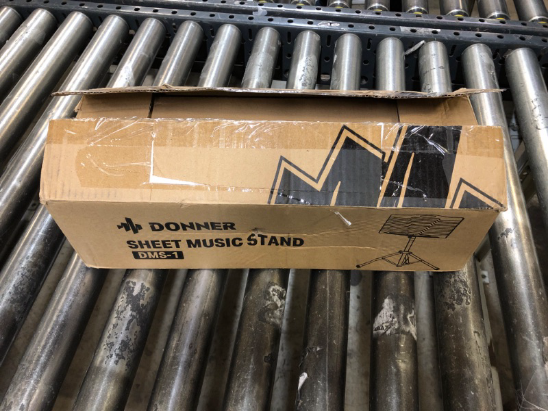Photo 1 of Donner Sheet Music Stand with Light, DMS-1 Portable Metal Music Stand, Tabletop Music Book Stand for Guitar, Ukulele, Violin Players